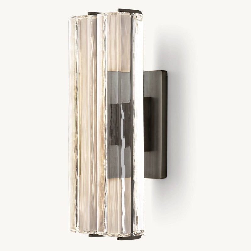 Audubon Vertical Crystal Double Wall Sconce