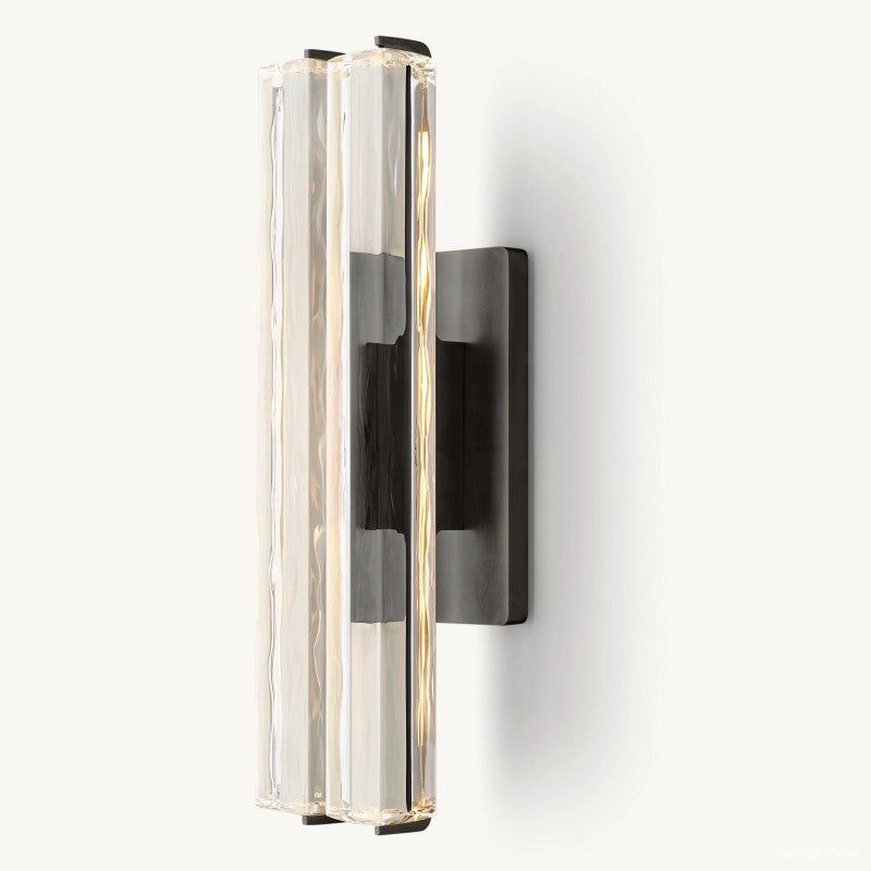 Audubon Vertical Crystal Double Wall Sconce