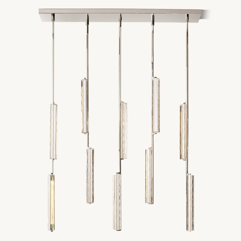 Audubon Vertical Crystal Linear Chandelier 54"
