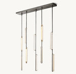 Audubon Vertical Crystal Linear Chandelier 54"