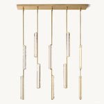 Audubon Vertical Crystal Linear Chandelier 54"