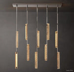 Audubon Vertical Crystal Linear Chandelier 54"