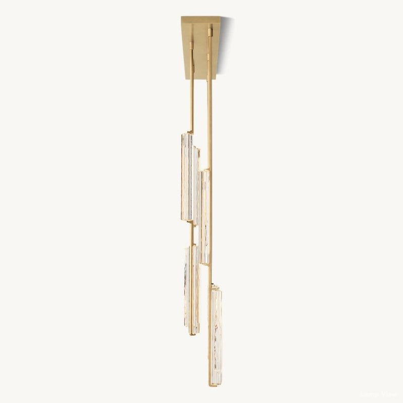 Audubon Vertical Crystal Linear Chandelier 54"