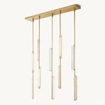 Audubon Vertical Crystal Linear Chandelier 54"