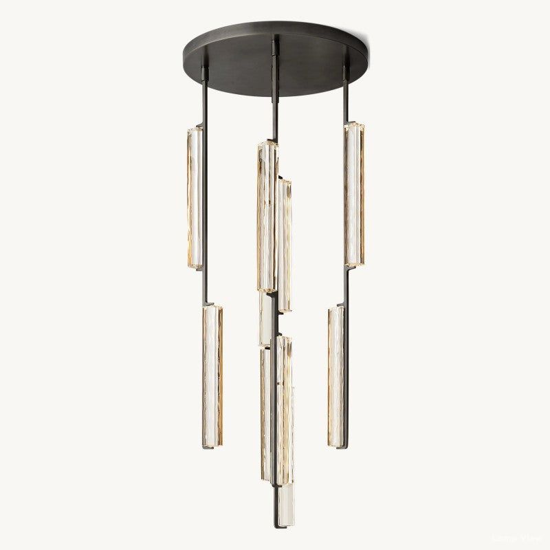 Audubon Vertical Crystal Round Chandelier 24"