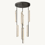 Audubon Vertical Crystal Round Chandelier 24"