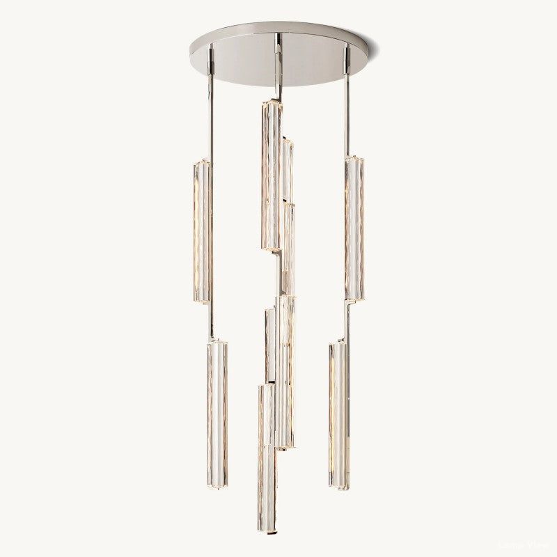 Audubon Vertical Crystal Round Chandelier 24"