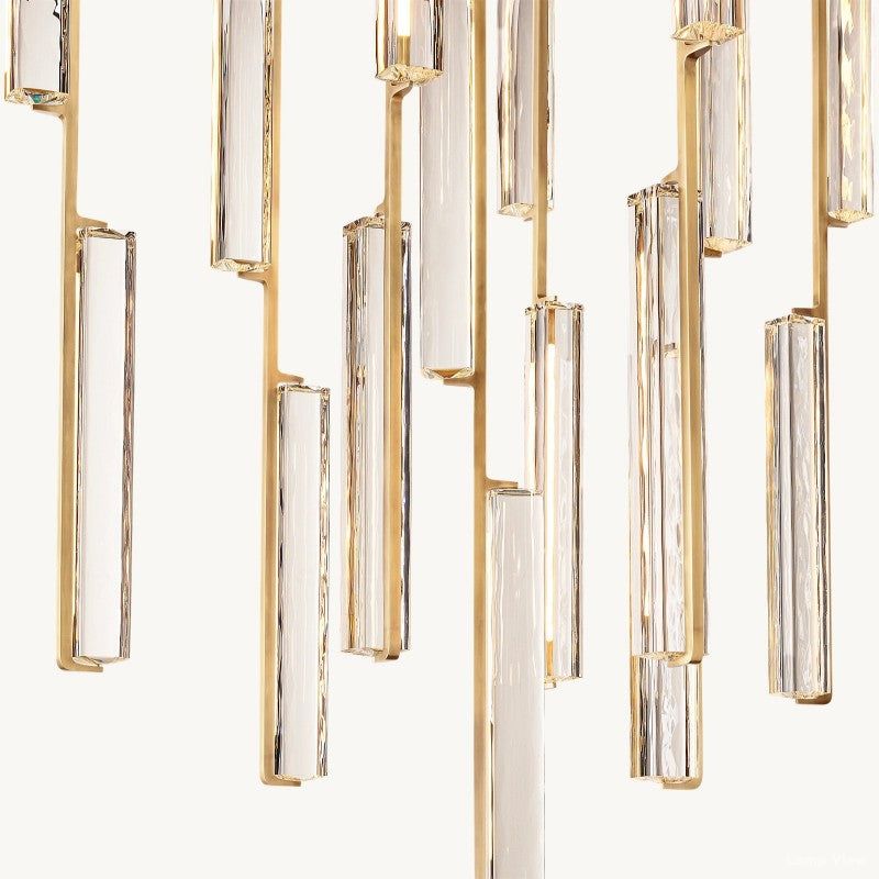 Audubon Vertical Crystal Round Chandelier 40"