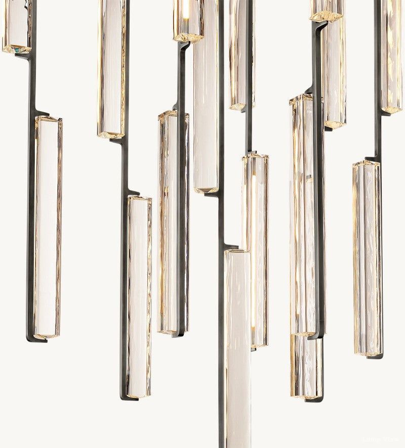 Audubon Vertical Crystal Round Chandelier 40"