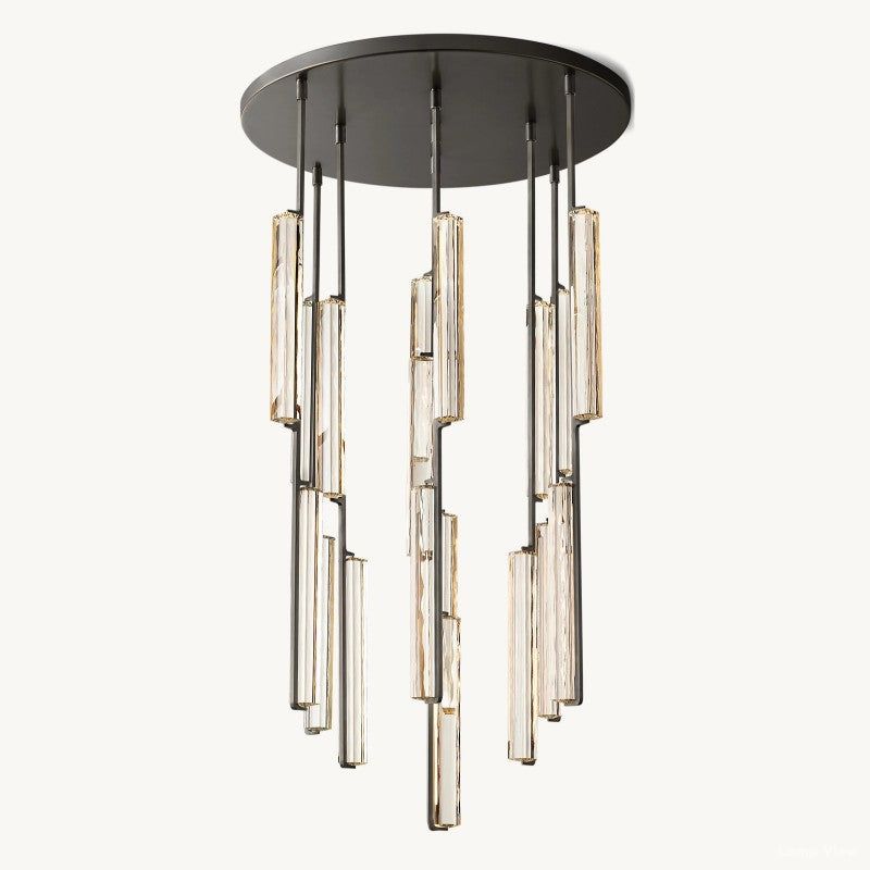 Audubon Vertical Crystal Round Chandelier 40"
