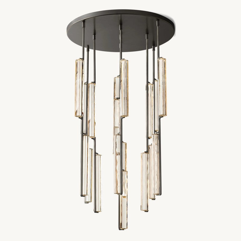 Audubon Vertical Crystal Round Chandelier 40"