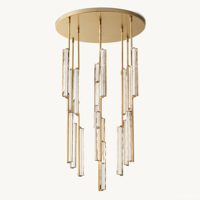 Audubon Vertical Crystal Round Chandelier 40"