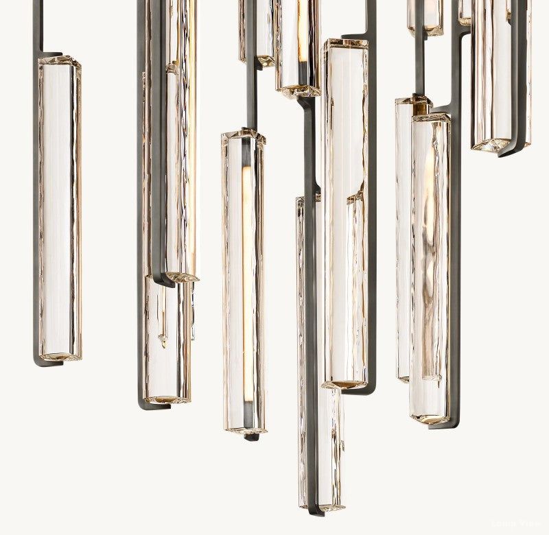 Audubon Vertical Crystal Round Chandelier 56"