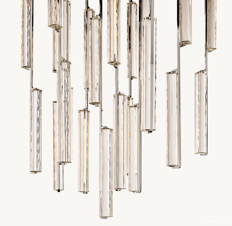 Audubon Vertical Crystal Round Chandelier 56"
