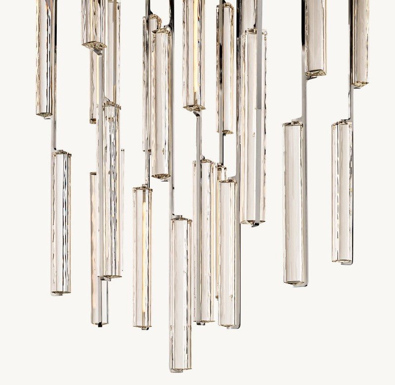 Audubon Vertical Crystal Round Chandelier 56"