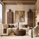 Audubon Vertical Crystal Round Chandelier 56"
