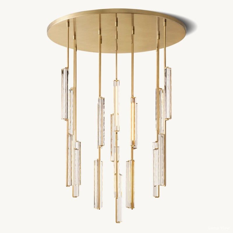 Audubon Vertical Crystal Round Chandelier 56"