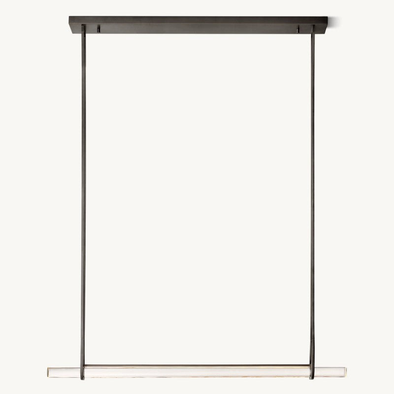 Audubon Vertical Crystal Single Bar Linear Chandelier 60"