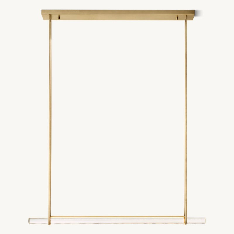 Audubon Vertical Crystal Single Bar Linear Chandelier 60"