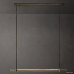 Audubon Vertical Crystal Single Bar Linear Chandelier 60"