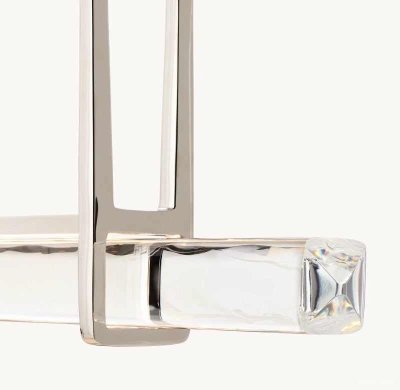 Audubon Vertical Crystal Single Bar Linear Chandelier 60"