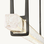 Audubon Vertical Crystal Single Bar Linear Chandelier 60"