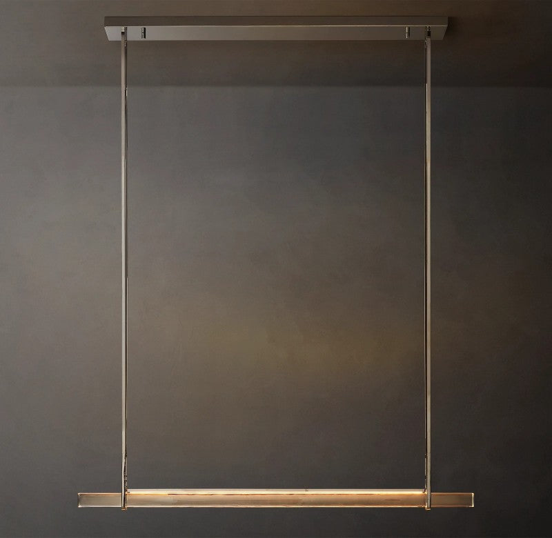 Audubon Vertical Crystal Single Bar Linear Chandelier 60"