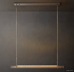 Audubon Vertical Crystal Single Bar Linear Chandelier 60"