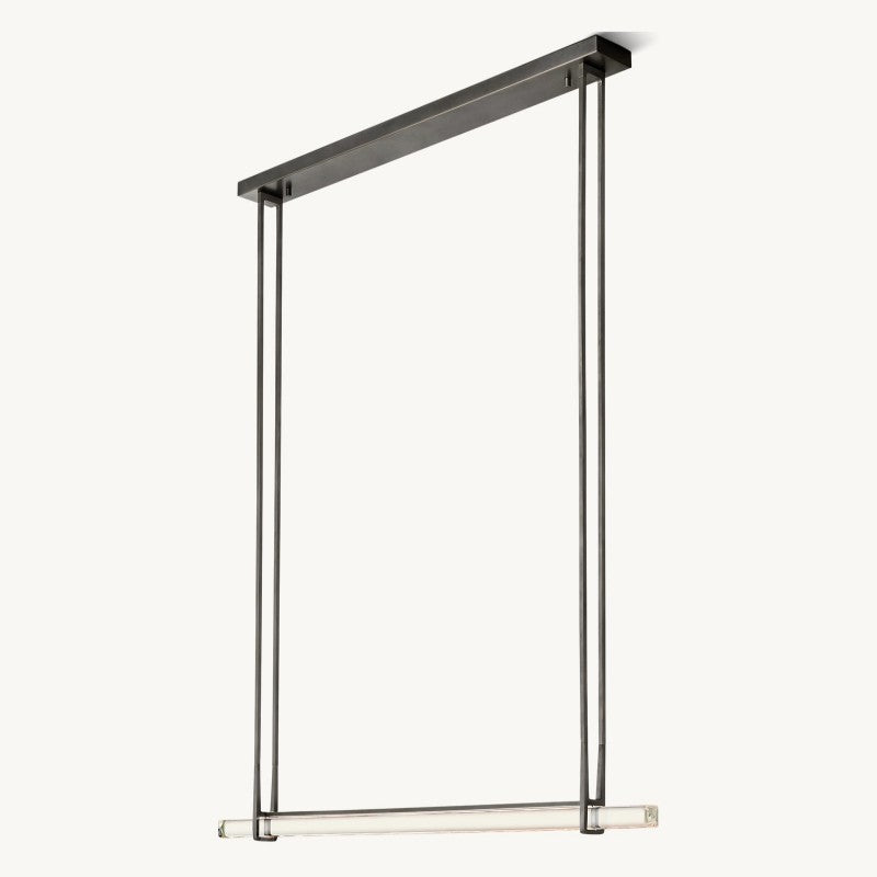 Audubon Vertical Crystal Single Bar Linear Chandelier 60"