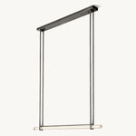 Audubon Vertical Crystal Single Bar Linear Chandelier 60"