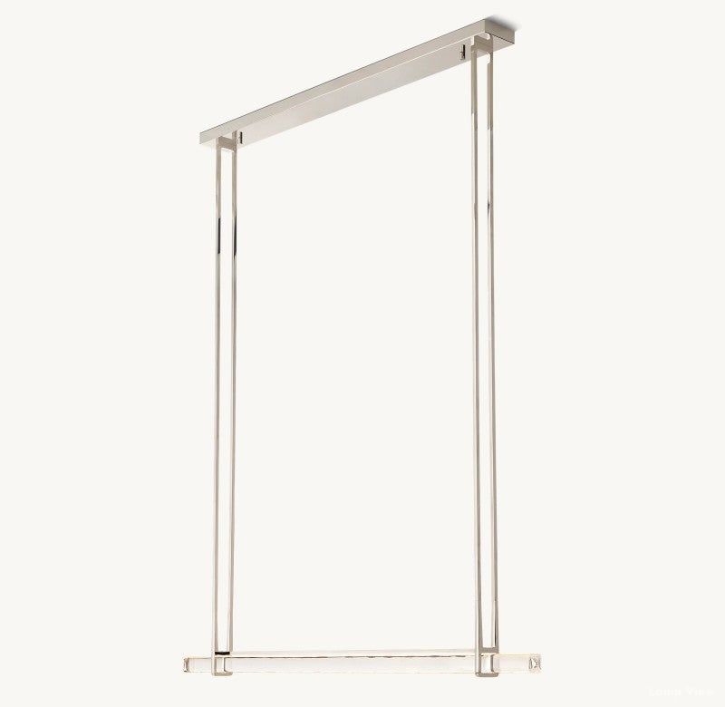 Audubon Vertical Crystal Single Bar Linear Chandelier 60"