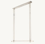 Audubon Vertical Crystal Single Bar Linear Chandelier 60"