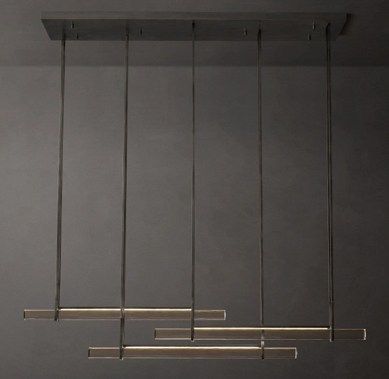 Audubon Crystal Triple Bar Linear Chandelier