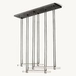 Audubon Vertical Crystal Triple Bar Linear Chandelier