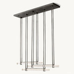 Audubon Vertical Crystal Triple Bar Linear Chandelier
