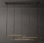 Audubon Vertical Crystal Triple Bar Linear Chandelier