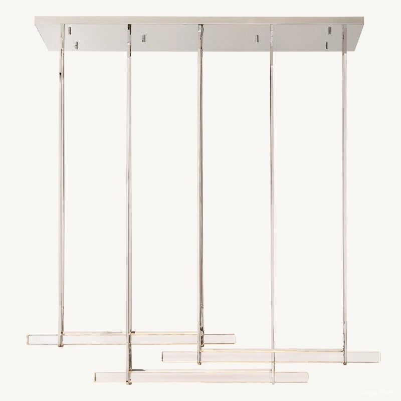 Audubon Vertical Crystal Triple Bar Linear Chandelier