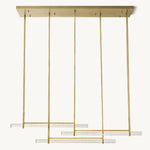 Audubon Vertical Crystal Triple Bar Linear Chandelier