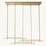 Audubon Vertical Crystal Triple Bar Linear Chandelier