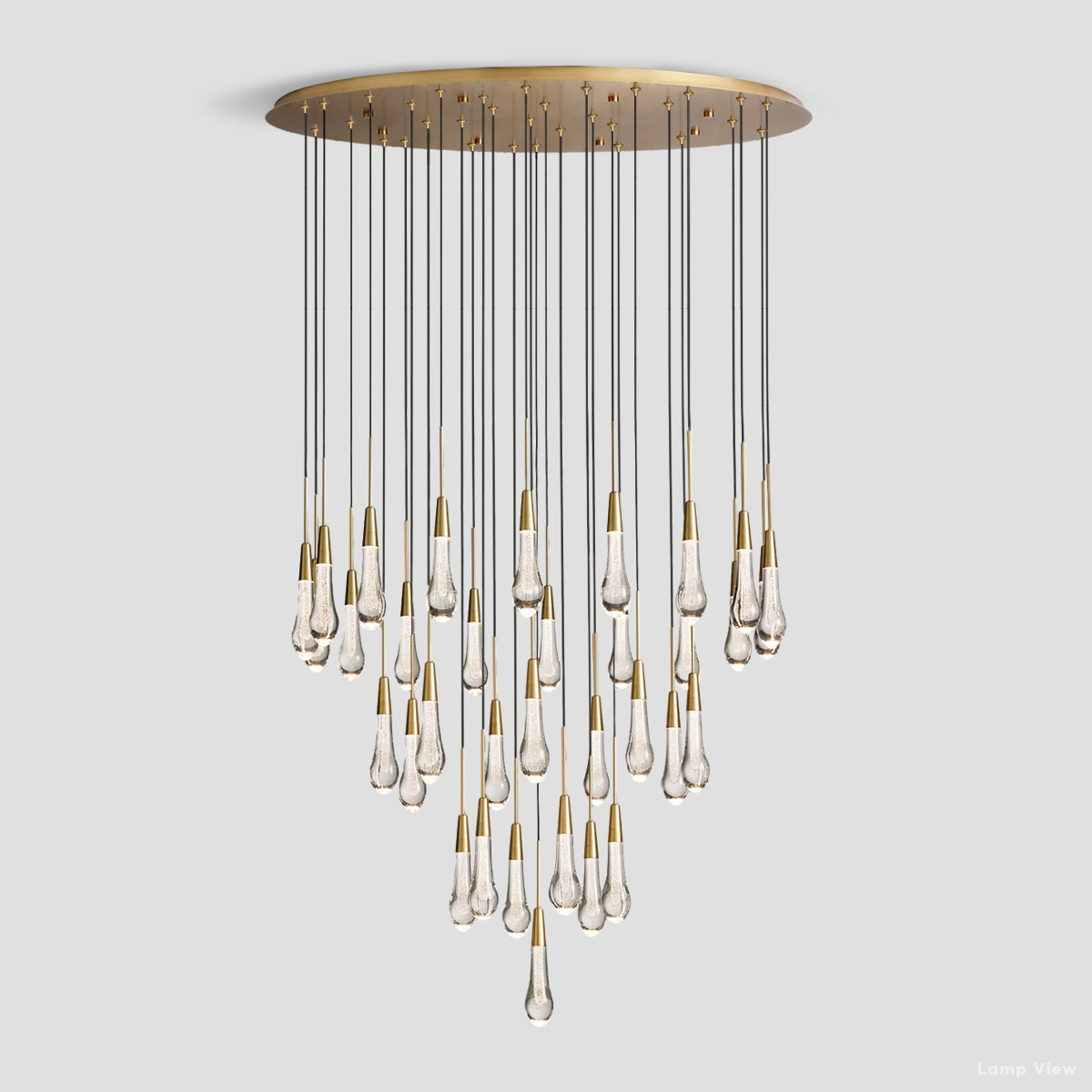 Soltaire Cascading Crystal Round Chandelier