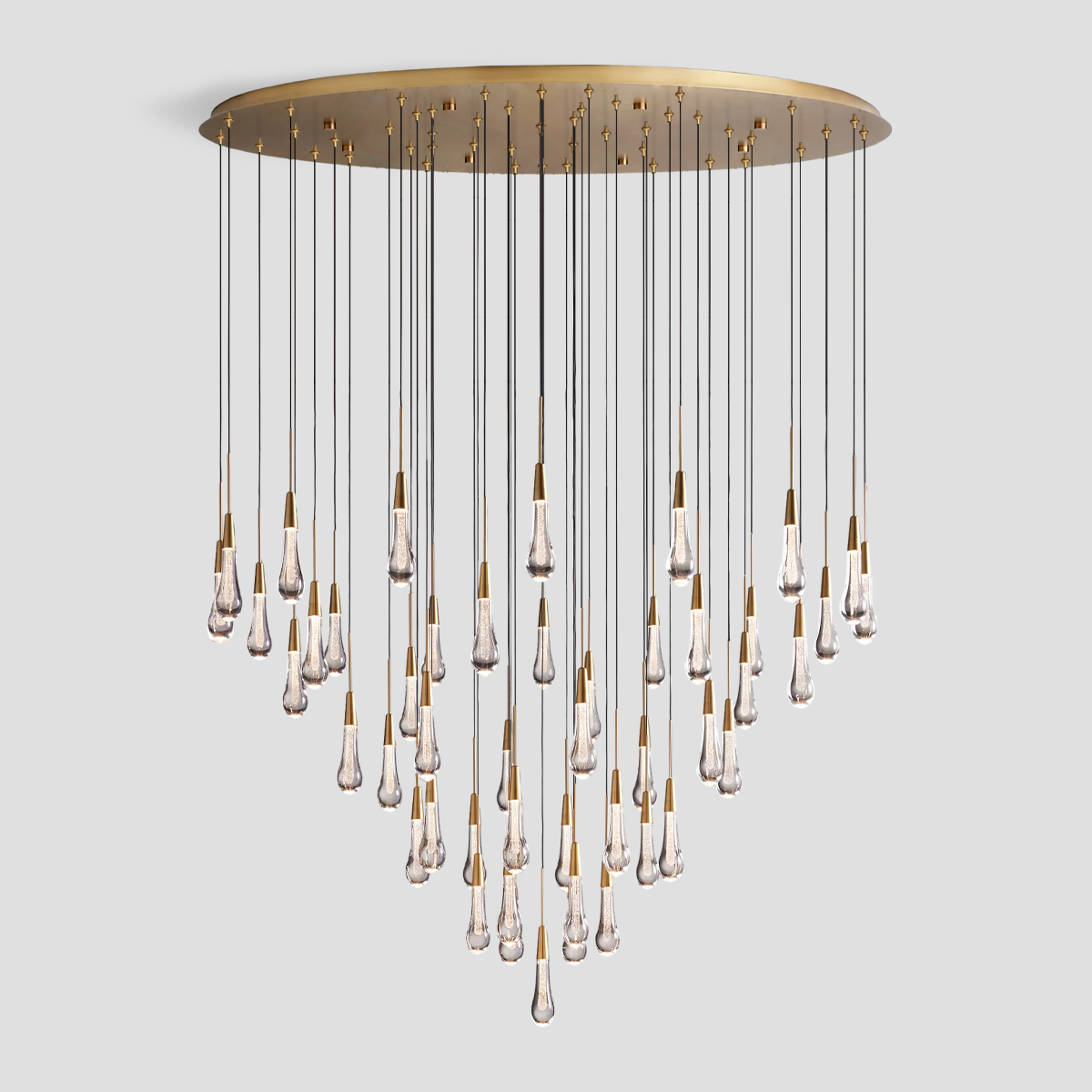 Soltaire Cascading Crystal Round Chandelier