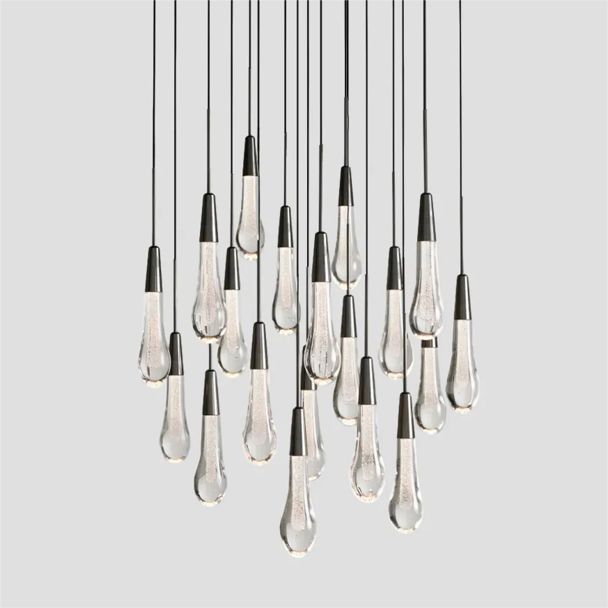 Soltaire Cascading Crystal Round Chandelier