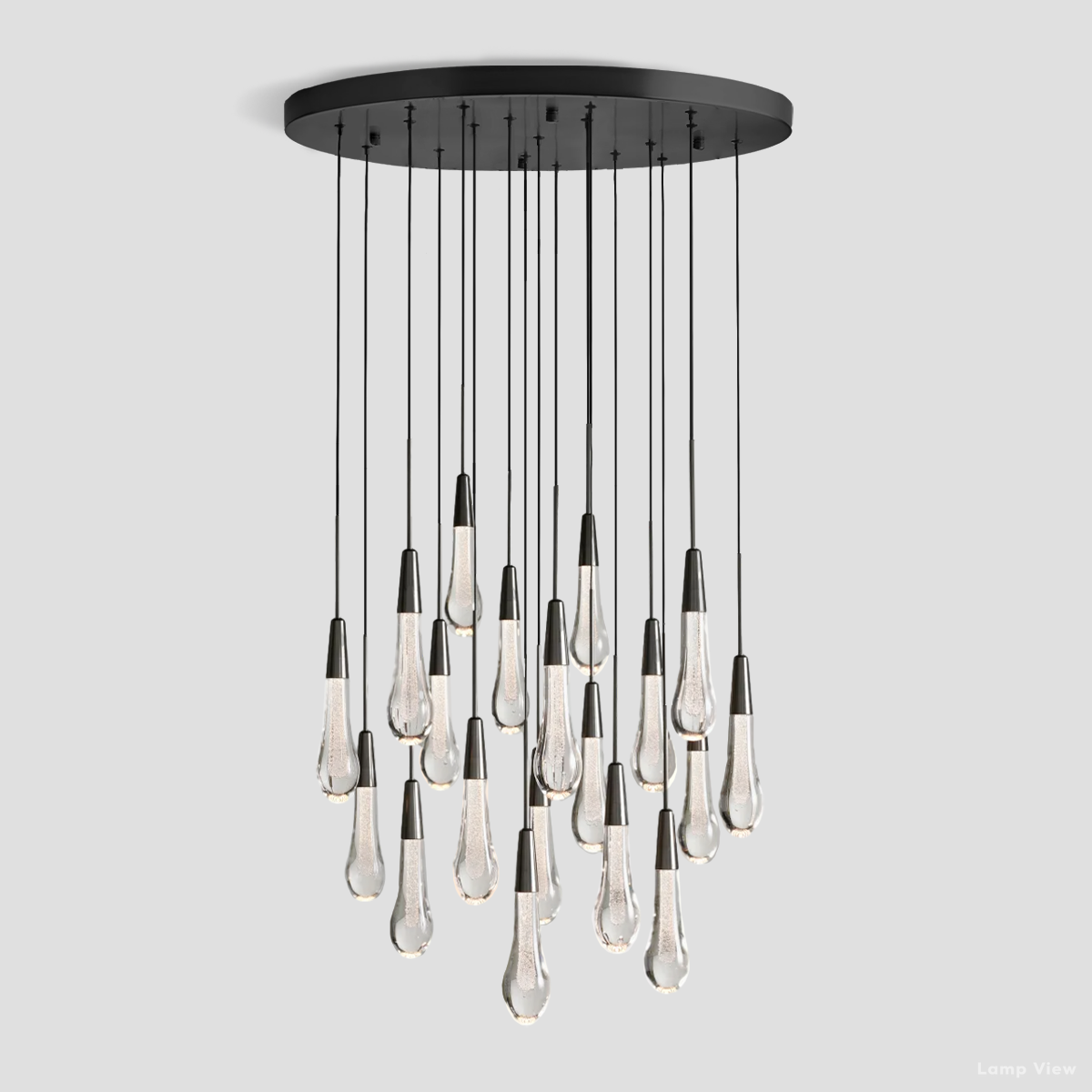 Soltaire Cascading Crystal Round Chandelier