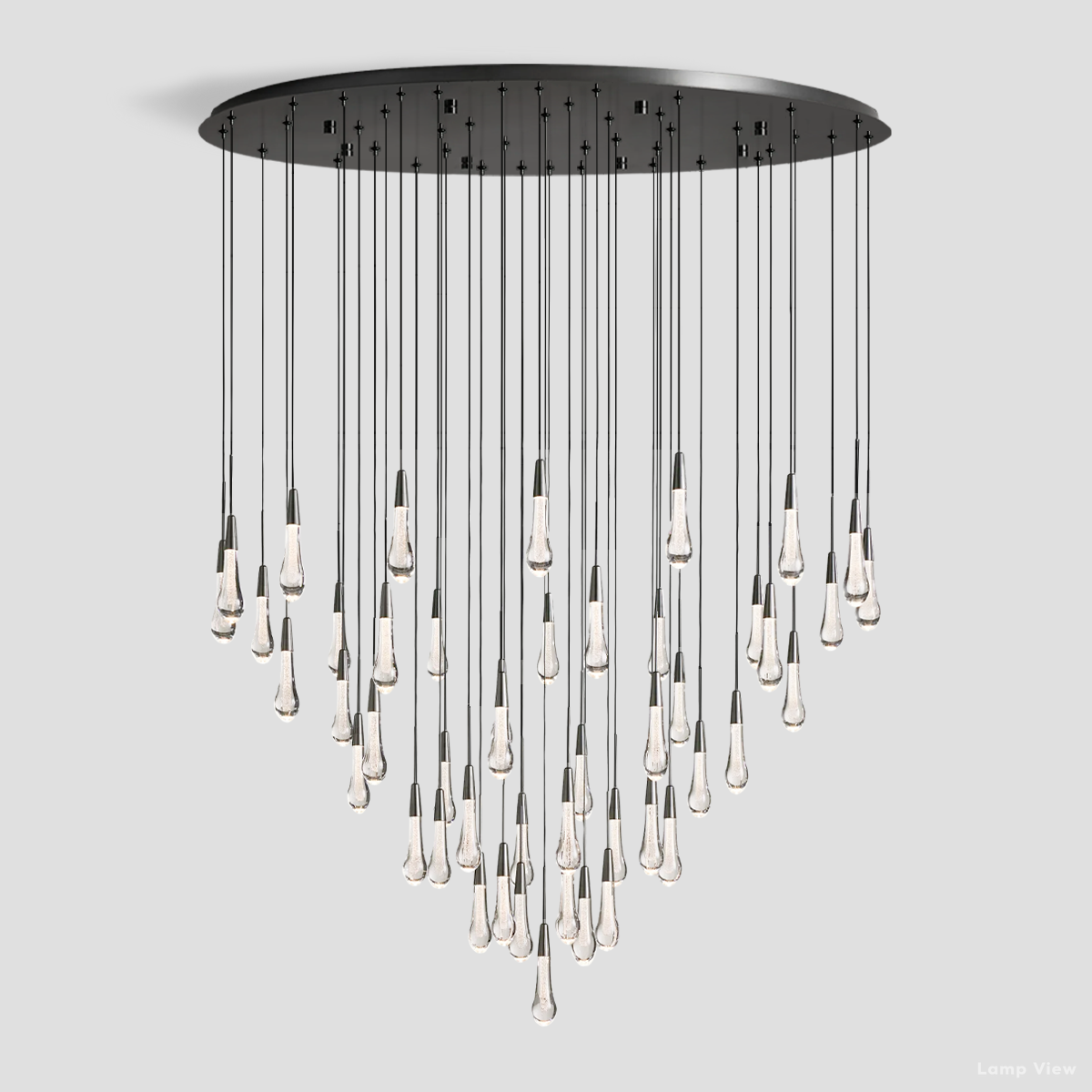 Soltaire Cascading Crystal Round Chandelier