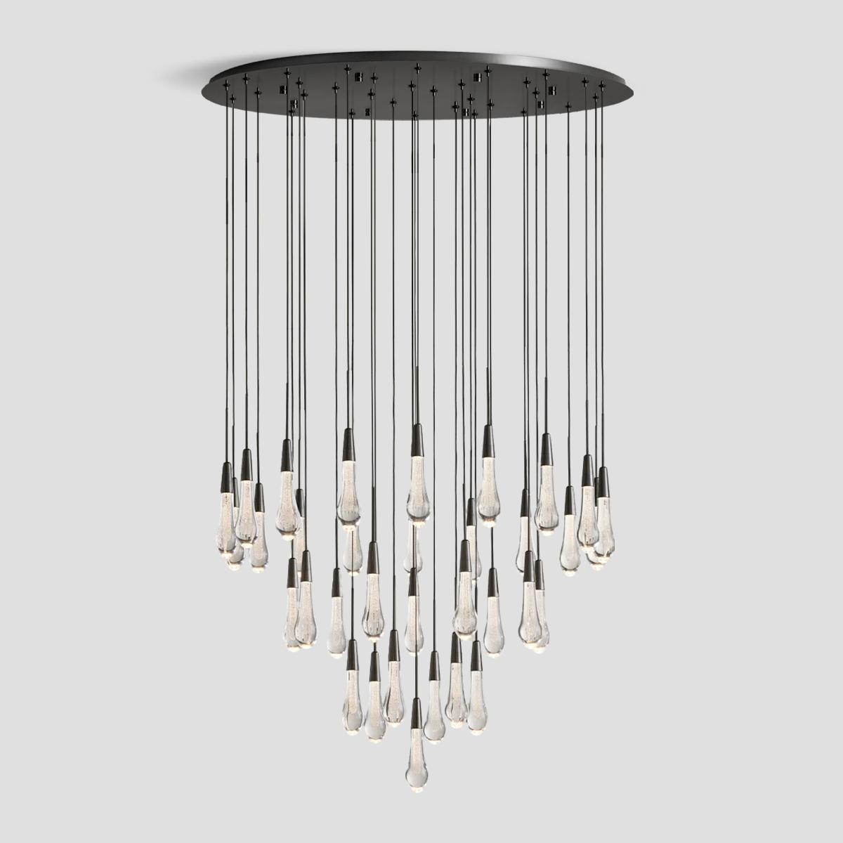 Soltaire Cascading Crystal Round Chandelier