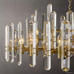 Mirello Prismed Crystal Linear Chandelier 72"