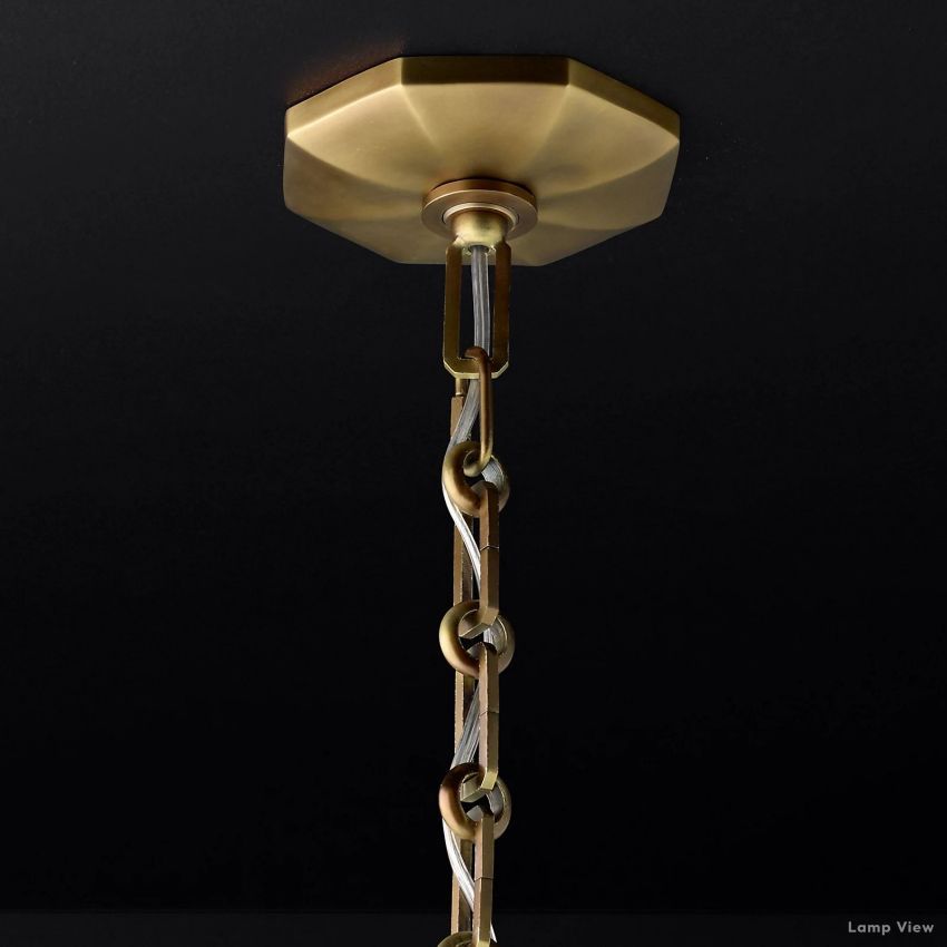 Mirello Prismed Crystal Round Chandelier 24"