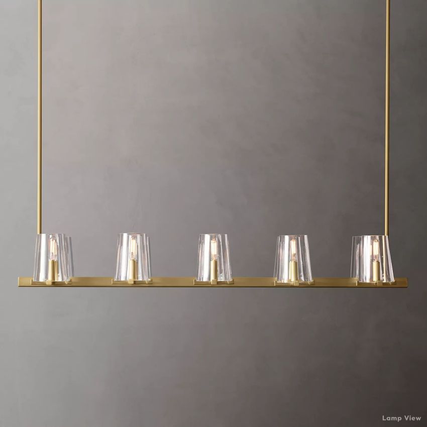 Pauillac Classic Glass Linear Chandelier 49"