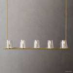 Pauillac Classic Glass Linear Chandelier 49"