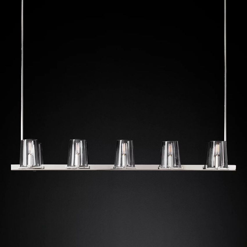 Pauillac Classic Glass Linear Chandelier 49"